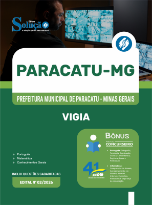 Apostila Prefeitura de Paracatu - MG 2026 - Vigia - Imagem 3