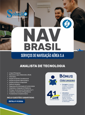 Apostila NAV Brasil 2026 - Analista de Tecnologia - Imagem 3