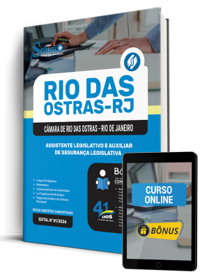 Apostila Câmara de Rio das Ostras-RJ 2026 - Assistente Legislativo e Auxiliar de Segurança Legislativa - Imagem 1