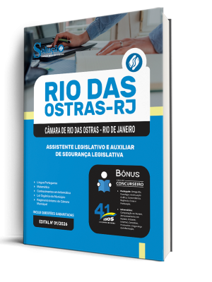 Apostila Câmara de Rio das Ostras-RJ 2026 - Assistente Legislativo e Auxiliar de Segurança Legislativa - Imagem 2