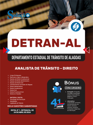 Apostila DETRAN-AL 2026 - Analista de Trânsito - Direito - Imagem 3