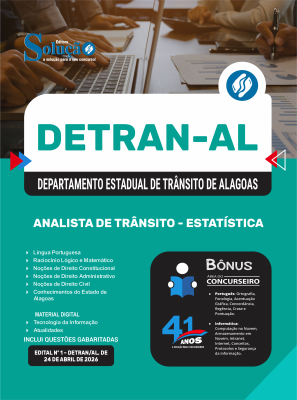 Apostila DETRAN-AL 2026 - Analista de Trânsito - Estatística - Imagem 3