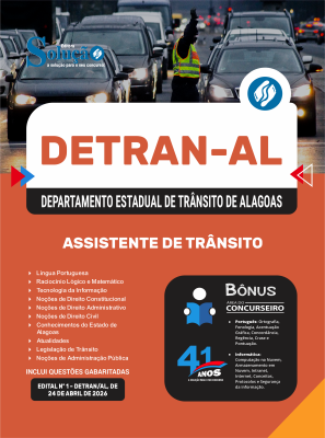 Apostila DETRAN-AL 2026 - Assistente de Trânsito - Qualquer Área de Formação - Imagem 3