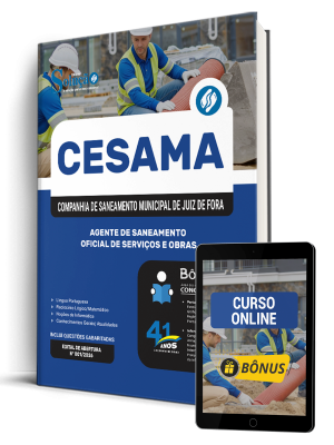 Apostila CESAMA de Juiz de Fora-MG 2026 - Agente de Saneamento - Oficial de Serviços e Obras - Imagem 1
