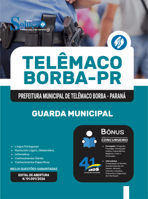Apostila Prefeitura de Telêmaco Borba - PR 2026 - Guarda Municipal - Imagem 3
