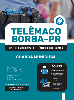 Apostila Prefeitura de Telêmaco Borba - PR 2026 - Guarda Municipal - Imagem 3