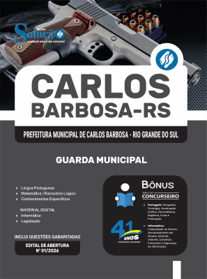 Apostila Prefeitura de Carlos Barbosa-RS 2026 - Guarda Municipal - Imagem 3