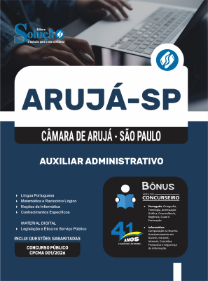 Apostila Câmara de Arujá - SP 2026 - Auxiliar Administrativo - Imagem 3