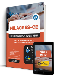 Capa Apostila Prefeitura de Milagres-CE 2026 - Agente Administrativo e Auxiliar Administrativo