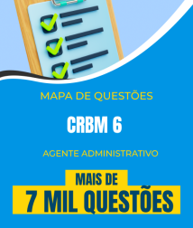 Capa Mapa de Questões Online - CRBM 6 - Agente Administrativo - 7 Mil Questões