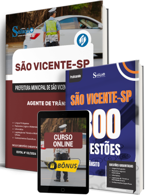 Combo Prefeitura de São Vicente - SP 2026 - Agente de Trânsito - Imagem 1