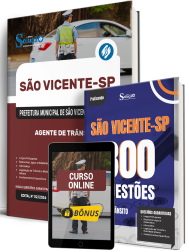 Capa Combo Prefeitura de São Vicente - SP 2026 - Agente de Trânsito