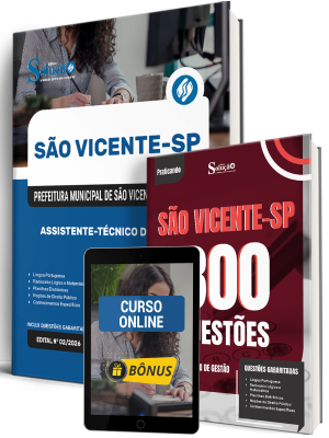 Combo Prefeitura de São Vicente - SP 2026 - Assistente-Técnico de Gestão - Imagem 1