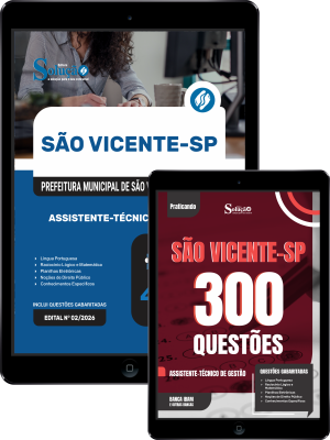 Combo Prefeitura de São Vicente - SP 2026 - Assistente-Técnico de Gestão - Imagem 1