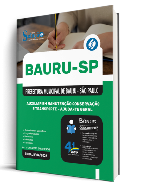Apostila Prefeitura de Bauru - SP 2026 - Auxiliar em Manutenção Conservação e Transporte - Ajudante Geral - Imagem 2