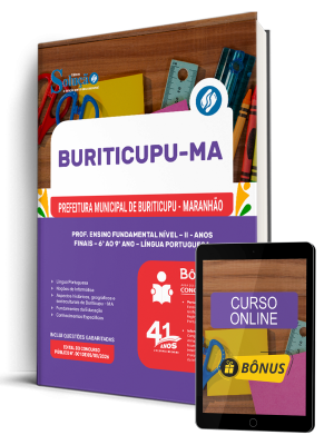 Apostila Prefeitura de Buriticupu-MA 2026 - Prof. Ens Fund Nível II - Anos Finais - 6º Ao 9º Ano -  Língua Portuguesa - Imagem 1