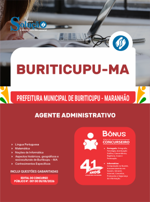 Apostila Prefeitura de Buriticupu-MA 2026 - Agente Administrativo - Imagem 3
