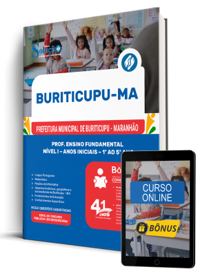 Apostila Prefeitura de Buriticupu-MA 2026 - Prof. Ensino Fundamental Nível I - Anos Iniciais - 1º ao 5º Ano - Imagem 1