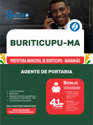 Apostila Prefeitura de Buriticupu-MA 2026 - Agente de Portaria - Imagem 3