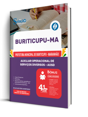 Apostila Prefeitura de Buriticupu-MA 2026 - Auxiliar Operacional de Serviços Diversos - AOSD - Imagem 2