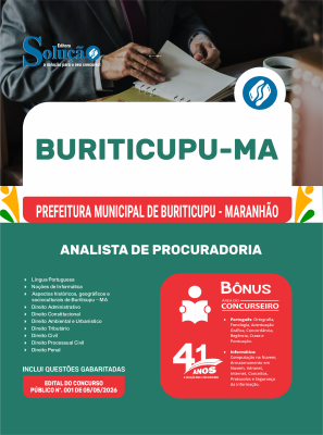 Apostila Prefeitura de Buriticupu-MA 2026 - Analista de Procuradoria - Imagem 3