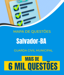 Capa Mapa de Questões Online - Pref. Salvador-BA - Guarda Civil Municipal - 6 Mil Questões