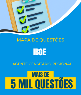 Mapa de Questões Online - IBGE - Agente Censitário Regional - 5 Mil Questões - Imagem 1