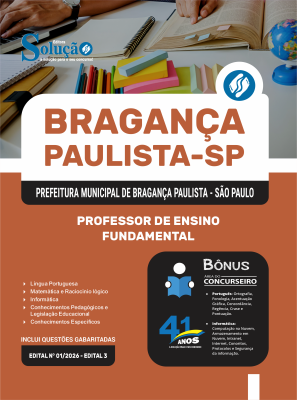 Apostila Prefeitura de Bragança Paulista - SP 2026 - Professor de Ensino Fundamental - Imagem 3