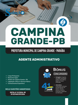 Apostila Prefeitura de Campina Grande - PB 2026 - Agente Administrativo - Imagem 3
