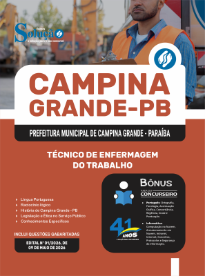Apostila Prefeitura de Campina Grande - PB 2026 - Técnico de Enfermagem do Trabalho - Imagem 3