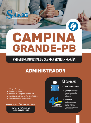 Apostila Prefeitura de Campina Grande - PB 2026 - Administrador - Imagem 3