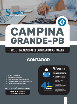 Apostila Prefeitura de Campina Grande - PB 2026 - Contador - Imagem 3