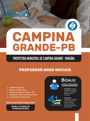 Apostila Prefeitura de Campina Grande - PB 2026 - Professor Anos Iniciais - Imagem 3