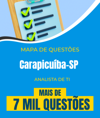 Mapa de Questões Online - Pref. Carapicuíba-SP - Analista de TI - 7 Mil Questões - Imagem 1