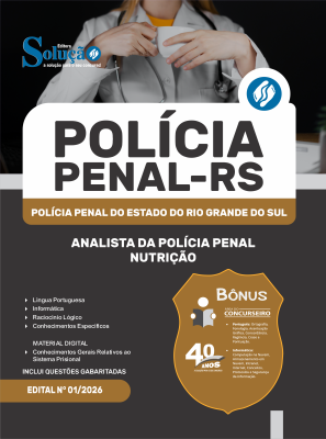 Apostila Polícia Penal-RS 2026 - Analista da Polícia Penal - Nutrição - Imagem 3