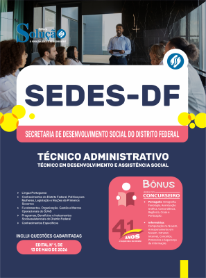 Apostila SEDES-DF 2026 - Técnico Administrativo - Imagem 3