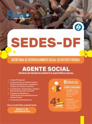 Apostila SEDES-DF 2026 - Técnico em Desenvolvimento e Assistência Social (TDAS) - Agente Social - Imagem 3