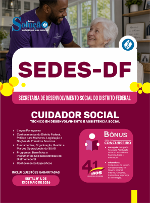Apostila SEDES-DF 2026 - Técnico em Desenvolvimento e Assistência Social (TDAS) - Cuidador Social - Imagem 3