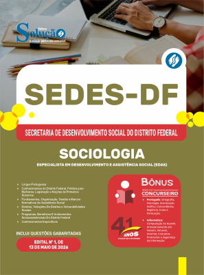 Apostila SEDES-DF 2026 - Especialista em Desenvolvimento e Assistência Social (EDAS) - Sociologia - Imagem 3