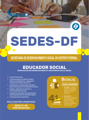 Apostila SEDES-DF 2026 - Especialista em Desenvolvimento e Assistência Social (EDAS) - Educador Social - Imagem 3