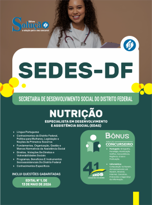Apostila SEDES-DF 2026 - Especialista em Desenvolvimento e Assistência Social (EDAS) - Nutrição - Imagem 3