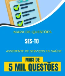 Capa Mapa de Questões Online - SES-TO - Assistente de Serviços em Saúde - 5 Mil Questões