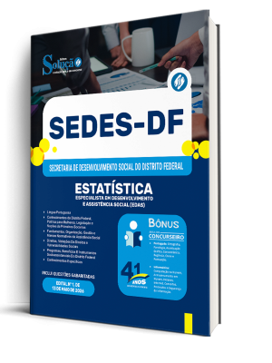 Combo SEDES-DF 2026 - Especialista em Desenvolvimento e Assistência Social (EDAS) - Estatística - Imagem 2