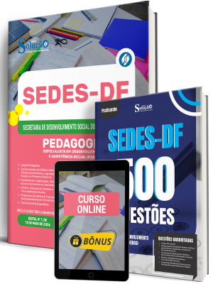 Combo SEDES-DF 2026 - Especialista em Desenvolvimento e Assistência Social (EDAS) - Pedagogia - Imagem 1