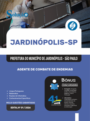 Apostila Prefeitura de Jardinópolis-SP 2026 - Agente de Combate de Endemias - Imagem 3
