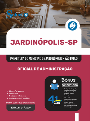 Apostila Prefeitura de Jardinópolis-SP 2026 - Oficial de Administração - Imagem 3