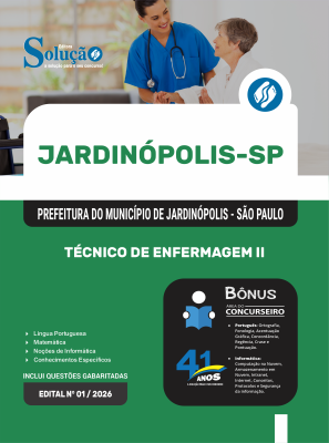 Apostila Prefeitura de Jardinópolis-SP 2026 - Técnico de Enfermagem II - Imagem 3