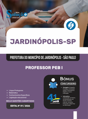 Apostila Prefeitura de Jardinópolis-SP 2026 - Professor PEB I - Imagem 3