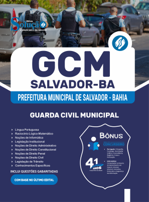 Apostila Prefeitura de Salvador-BA 2026 - Guarda Civil Municipal - Imagem 3