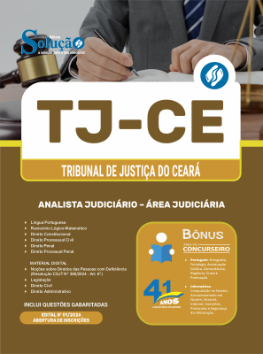Apostila TJ-CE  2026 - Analista Judiciário – Área Judiciária - Imagem 3